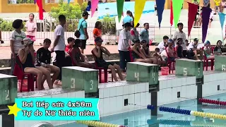 Giải bơi cứu đuổi Hải Phòng 2023: Nội dung Tiếp sức 4x50m Tự do Nữ thiếu niên