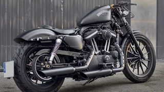 Harley Davidson Iron 883 Custom & Exhaust sound!