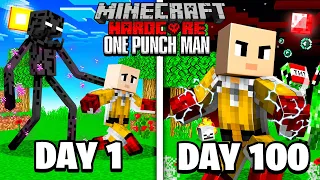 I Survived 100 DAYS as ONE PUNCH MAN in Minecraft...Here's what happened