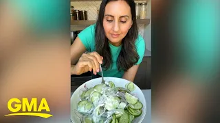 This creamy cucumber salad hack is so 'a-peeling' l GMA