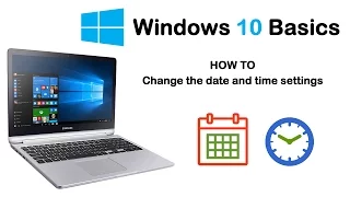 Windows 10 Basics - How to change the date, time (clock) and timezone settings