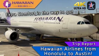 [4K] Extra Comfort on Hawaiian Airlines! Honolulu direct to Austin! | HNL - AUS