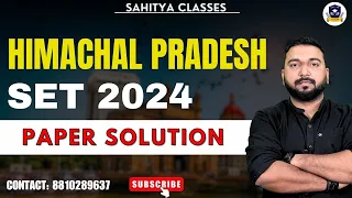 Himachal Pradesh SET 2024 Complete Paper Solution. HPSET 2024 English literature Answer Key