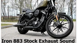 Harley Iron 883 Stock Exhaust Sound with Flybys