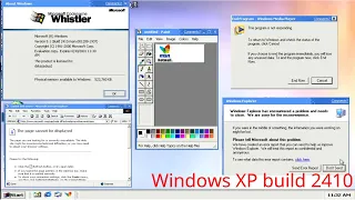 Windows Whistler build 2410 (Windows XP beta)