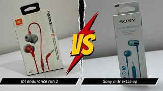 JBL Endurance Run 2 Vs Sony MDR-Ex155AP -Comparison  [which one is better] Sony mdr-Xb55ap