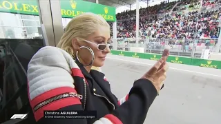 David Coulthard's savage comment on Christina Aguilera's trackside appearance