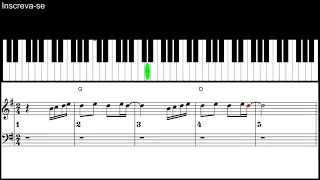 Vídeo aula de teclado / sanfona - como fazer o solo da música Alô meu amor  (Corpo e Alma)