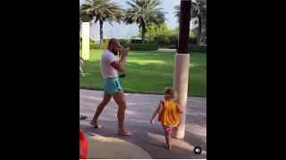 Conor McGregor trains with his daughter