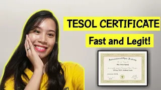 (#5) TESOL CERTIFICATE FAST AND AFFORDABLE! (Got mine in just 5 hours!)