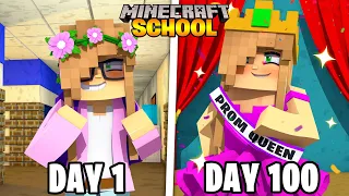 I Survived 100 DAYS in MINECRAFT SCHOOL... Here's What Happened