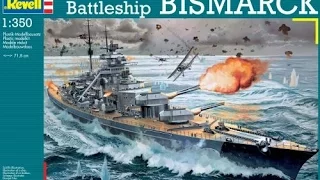 DKM Battleship Bismarck Revell 1:350 Scale Model Build  Pt 4