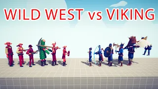 WILD WEST TEAM vs VIKING TEAM - Totally Accurate Battle Simulator TABS