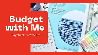 Budget with Me | Paycheck: 12/9/21 | Budget by Paycheck Workbook | The Budget Mom