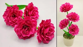 Beautiful Paper Flower Making | DIY Paper Flowers Easy | Home Decor | Flower Making | Paper Crafts