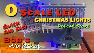 Add LED Lights from the Dollar Store to your O Scale Gauge Buildings and Layout Lionel Williams MTH