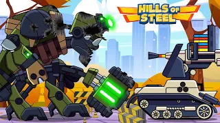 ANTI-AIRCRAFT GUN against AN IMMORTAL TANK! BOSS BATTLE! Cartoons about tanks Hills of steel tanks