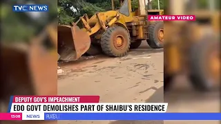 Edo State Government Demolishes Part Of Shaibu's Residence