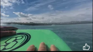 Messing about on a bodyboard. Fistral Beach, May 2024