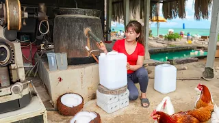How to distill wine from wild coconut tree trunks - Wine of the Dao people | Nhất Daily Life