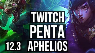 TWITCH & Rell vs APHELIOS & Thresh (ADC) | Penta, Rank 7 Twitch, Legendary | NA Challenger | 12.3