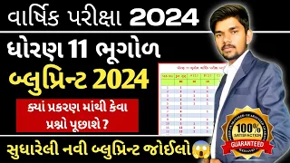 Std 11 Bhugol blueprint April 2024 | geography final annual exam exam paper style 2024