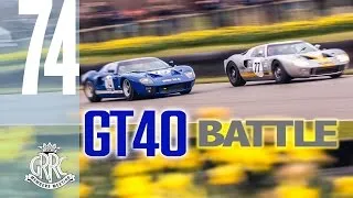 Thrilling 6 lap GT40 Battle