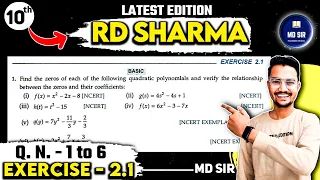 RD Sharma Class 10 Chapter 2 | Polynomials | Exercise 2.1 Q1 to Q6