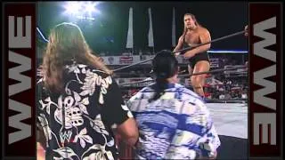 The Giant throws Scott Hall in the water