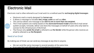 Module 5:Electronic mail