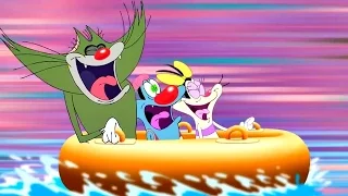 Oggy and the Cockroaches NEW series 2016 cartoon for kids ►◄Water sports