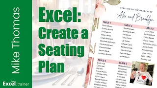 Excel: Create a Seating Plan for a Party or Dinner (Uses Filter Function - 365 Only)