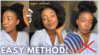 HOW TO FAUX NATURAL HAIR 🍃| simple method on short 4C hair, undetectable, updo, natural hairstyles