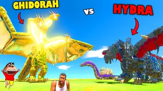 KING GHIDORAH vs DESGHIDORAH in Animal Revolt Battle Simulator with SHINCHAN and CHOP