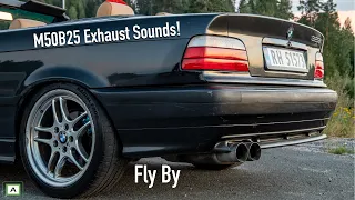 BMW E36 325i Magnaflow Exhaust! Revs and Fly By!