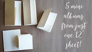 5 Mini Albums from one 12" paper!