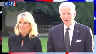 Joe Biden arrives at Buckingham Palace for reception hosted by King Charles III