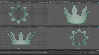 Maya modeling Tutorial:How to create a King Crown in less than 5 minutes