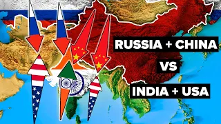 CHINA and RUSSIA vs USA and INDIA - Who Would Win? - Military / Army Comparison