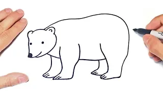 How to draw a Polar Bear Step by Step | Polar Bear Drawing Lesson