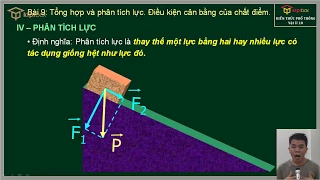 Bài 9: Tổng hợp và phân tích lực. Điều kiện cân bằng của chất điểm - Vật Lý 10