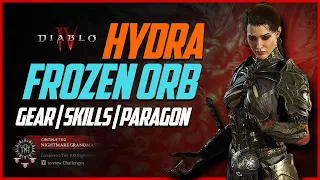 EASY T100 CLEARS - Hydra / Frozen Orb Conjuration Sorcerer Build Guide - Diablo 4 #diablopartner