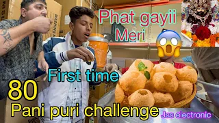 80Spicy🔥🌶️Panipuri Challenge in just 5 minuets | Panipuri Eating/Golgappa Eating/Phuchka/ 🥵😢