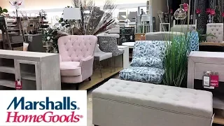 MARSHALLS HOME GOODS FURNITURE ARMCHAIRS CHAIRS TABLES SHOP WITH ME SHOPPING STORE WALK THROUGH 4K