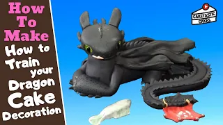 Toothless Cake Tutorial - How to Train Your Dragon Cake Topper