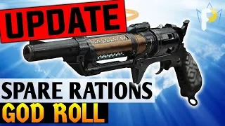 UPDATED! The Spare Rations PvP GOD ROLL (Destiny 2 Season of Worthy)