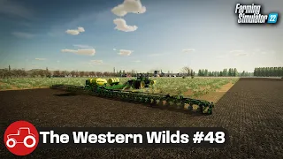 Planting Cotton With The John Deere DB120 - The Western Wilds #48 FS22 Timelapse