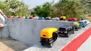 Driving Cars by Hand on the Balcony Wall | Scale Model Cars | Diecast Cars | Welly Cars | Hot Wheels