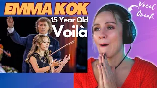 15 Year Old Emma Kok Sings Voilà – André Rieu | Vocal Coach Reaction