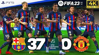 FIFA 23 - What happen if Ronaldo Messi Neymar and Mbappe Play Together FC BARCELONA vs Man Utd